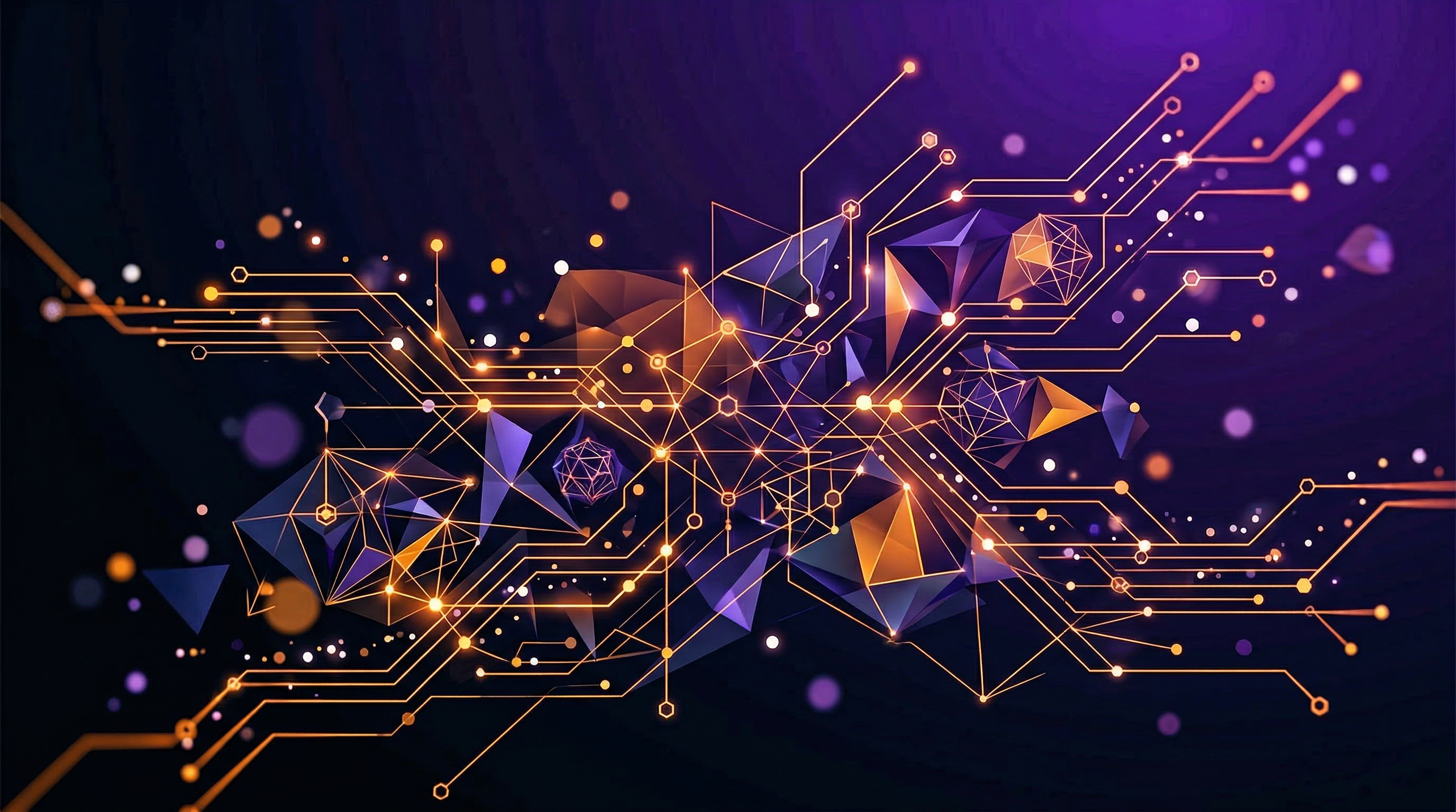 Abstract visualization of AI-powered finance operations